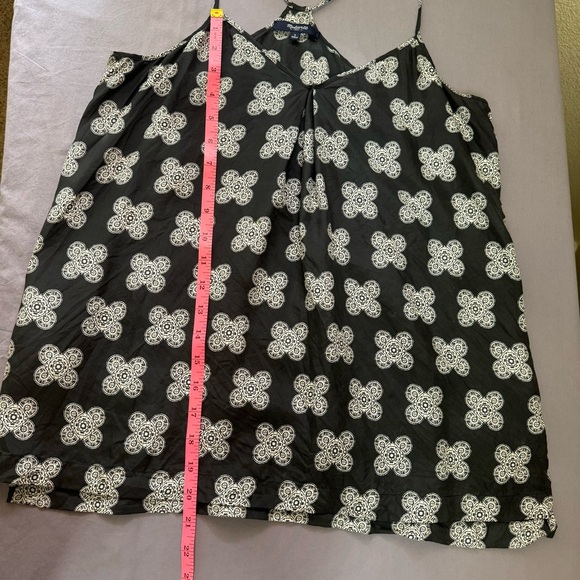 Madewell top women 2 100% silk ornamental clover pattern spaghetti strap tank - Picture 8 of 8